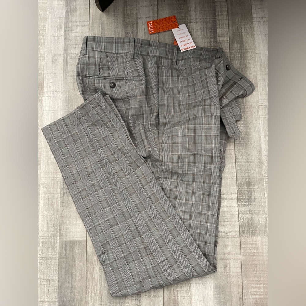 TALLIA Black and White Plaid Pants - Picture 7 of 7